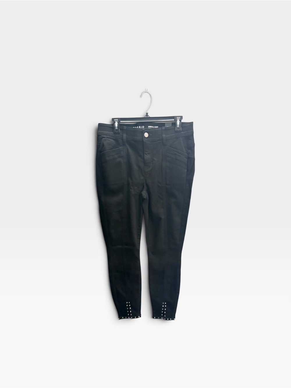 Torrid Bombshell Skinny Premium Stretch High-Rise Jean Black Studded sz 12 - Picture 2 of 9